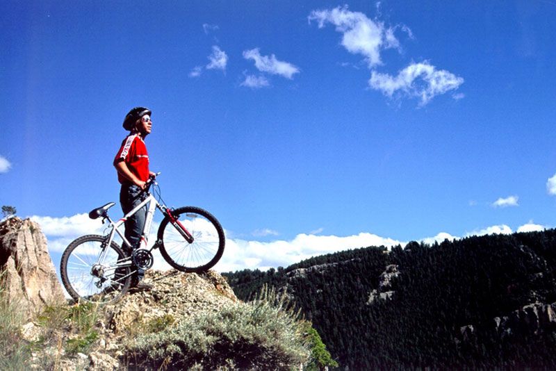 Mountain Bike in Canyon