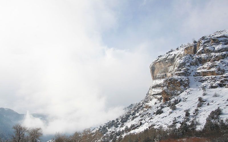 Snow on Tensleep Sandstone